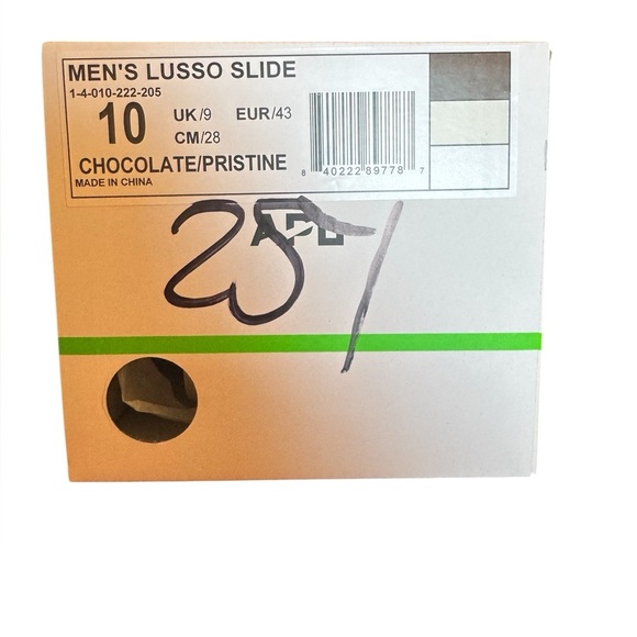 APL Lusso Slide Shoes Quilted Slip On Sandals Men’s Size 10 Chocolate/Pristine - Picture 13 of 16